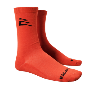 Orange Sock with Ergatta Logo on side and Ergatta text on toe